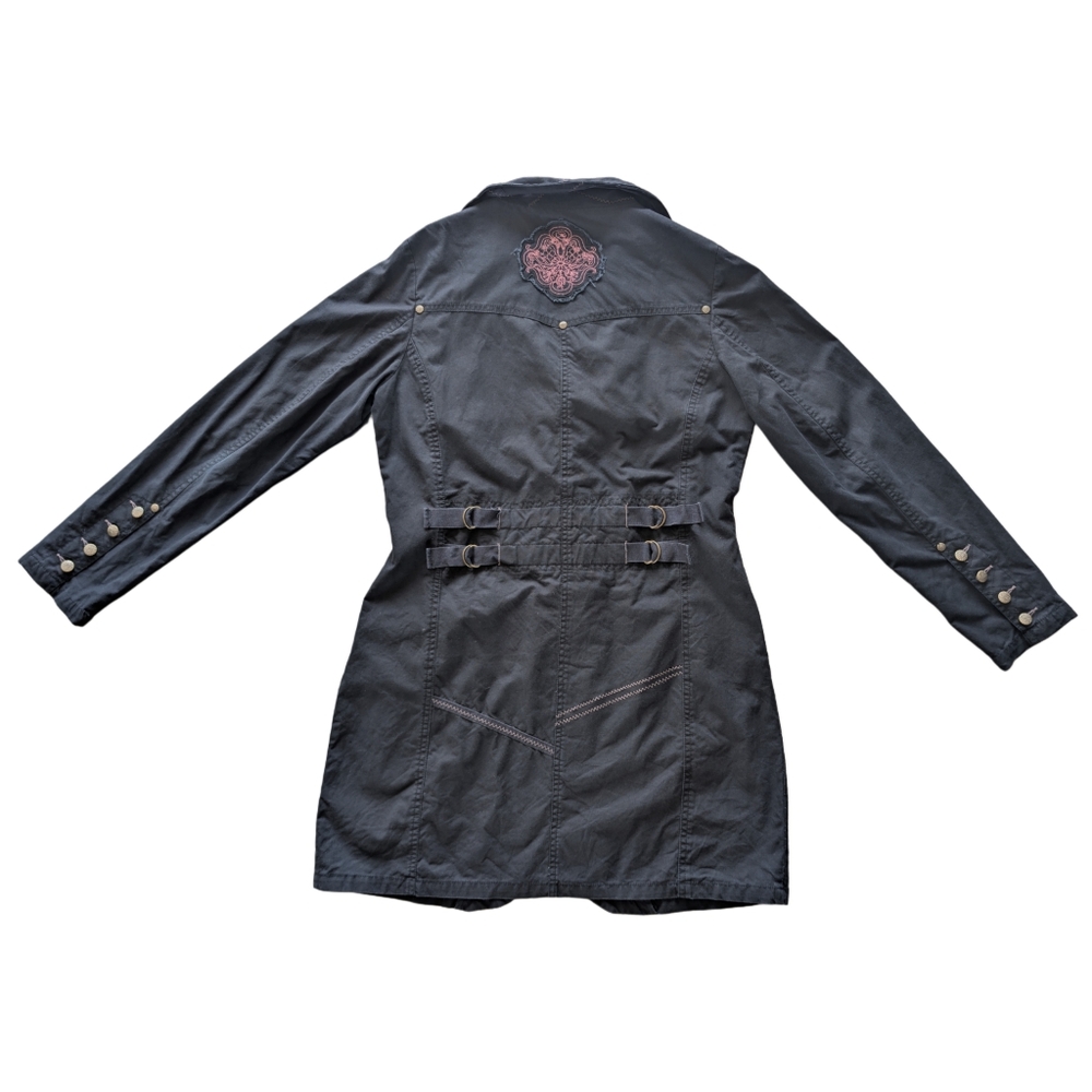 Vintage Groggy Women's Extra Large Black Boho Hippe Button Up Coat - Picture 3 of 5